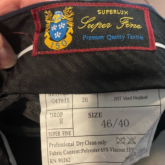 Giorgio Fiorelli Men’s Navy Blue Dress Pants Size 46/40 - Picture 2 of 6